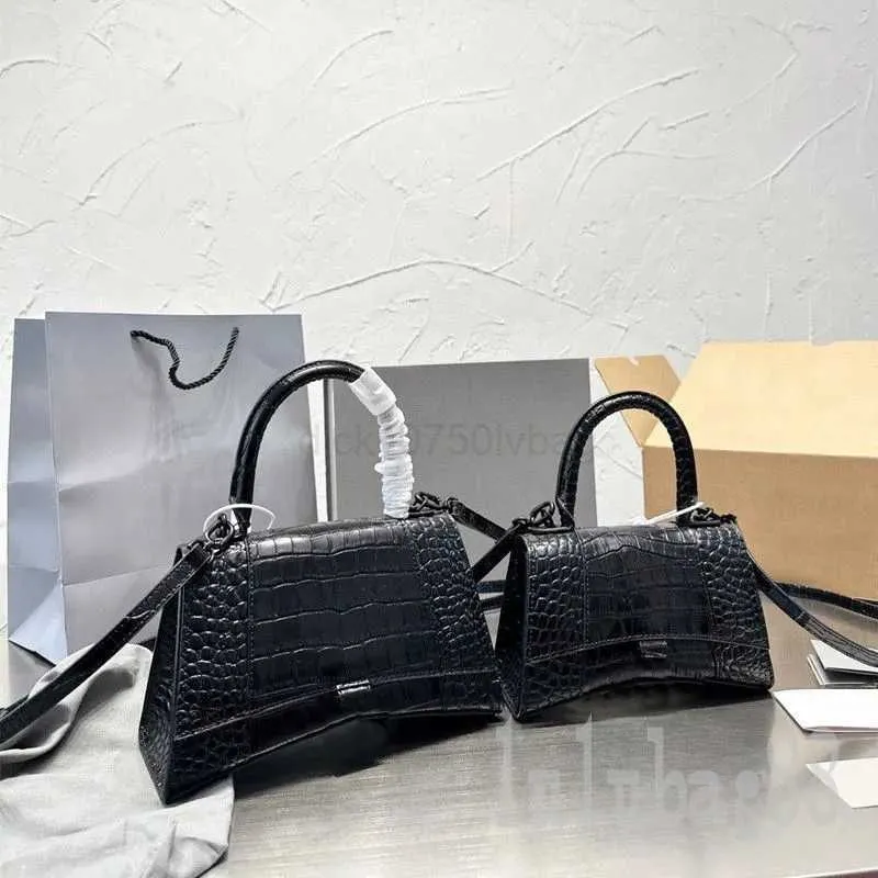 Balencig bolsa de gravação de luxo portátil crocodilo sacoche ampulheta bolsa multi estilo cor sólida bolso senhoras pequeno designe corpo cruzado couro requintado B2