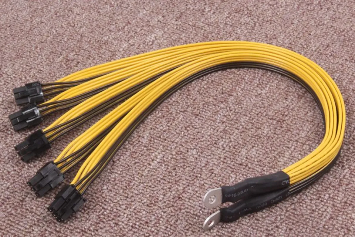 6pin كبل إمدادات الطاقة المدفوعة PCI-e PCIE Express لـ Antminer S9 JJ L3+ Z9 D3 BITMAIN CABLE PSU Cable