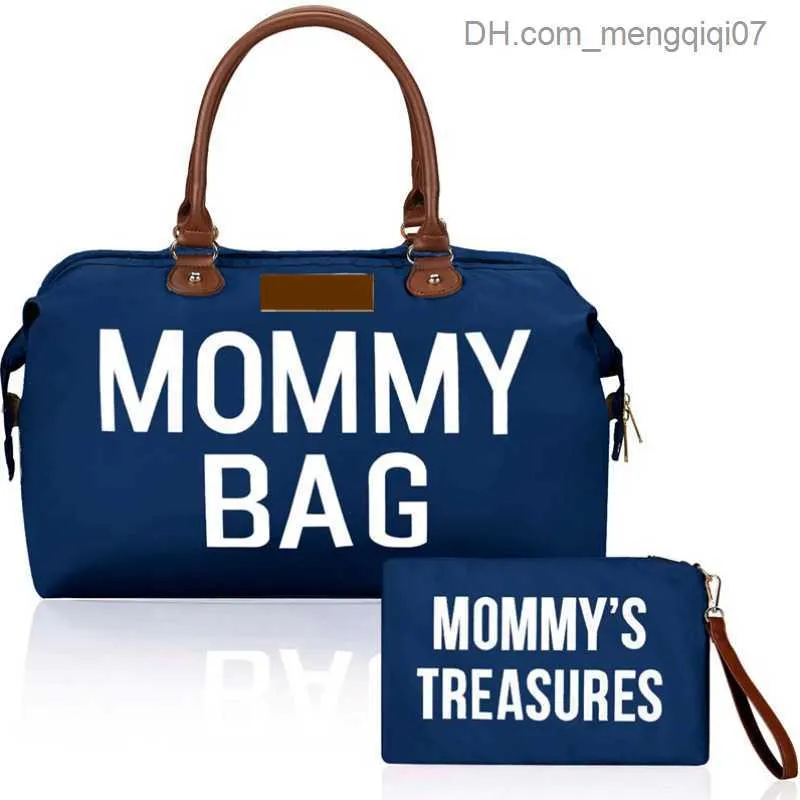 Bolsa de fraldas bolsa da mãe grávida fralda da mulher de grande capacidade Bag de duas peças feminino Baby Saco Baby Care Travel Z230816