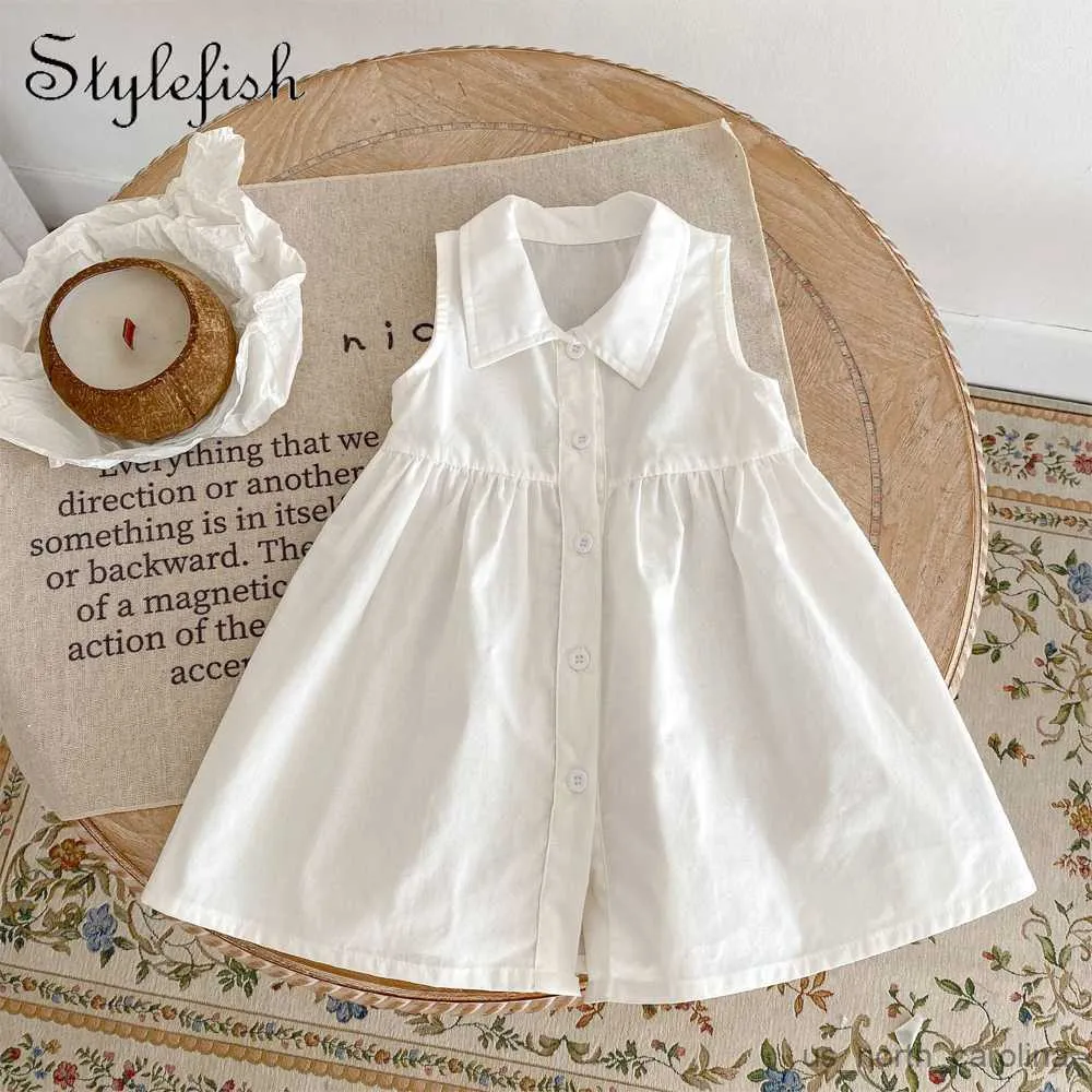 navy blue dress for baby girl White Cotton Dress