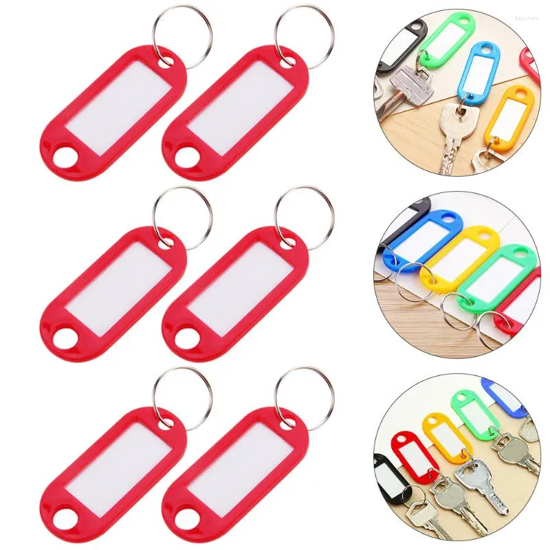 Table Clocks 50 Pcs Keychain Tag Luggage Number Label ID Split Ring El Accessories Labels