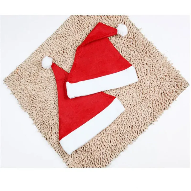 Santa Hat Ultra Soft Plush Cosplay Christmas Hats New Year Decoration Adults Kids Xmas Home Garden Party Hats