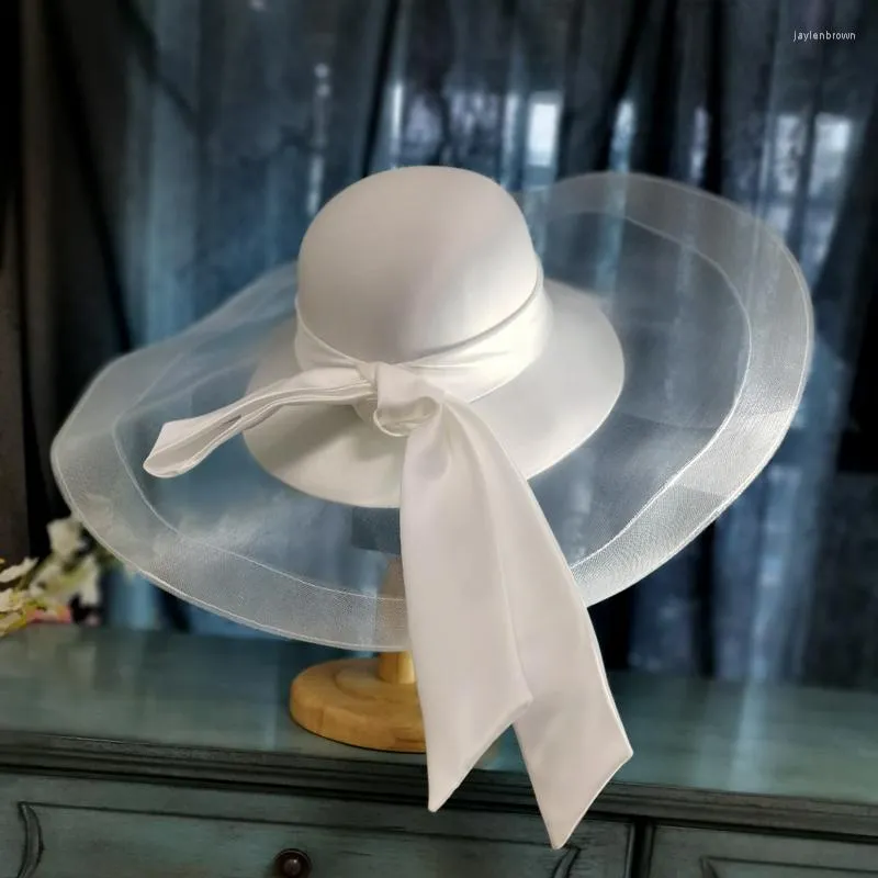 Свадебная шляпа для головных уборов Женщины свадебные аксессуары солнце