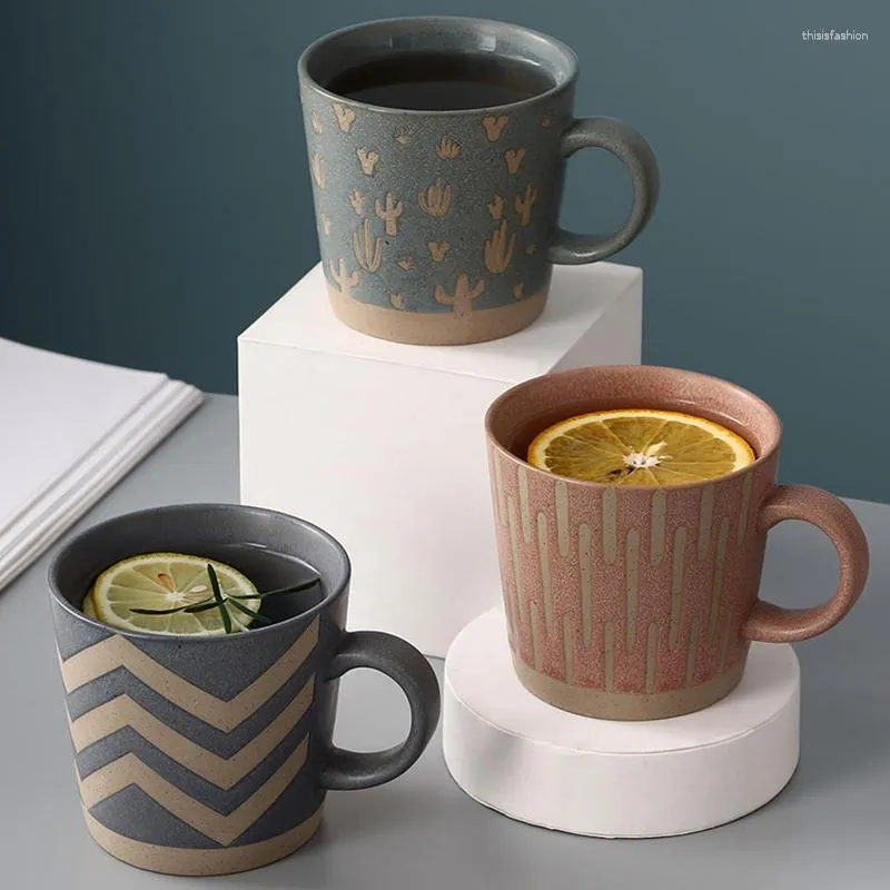 Vintage Ceramic Mugs Cafe Argenta Set Minimalist Office Teacup For