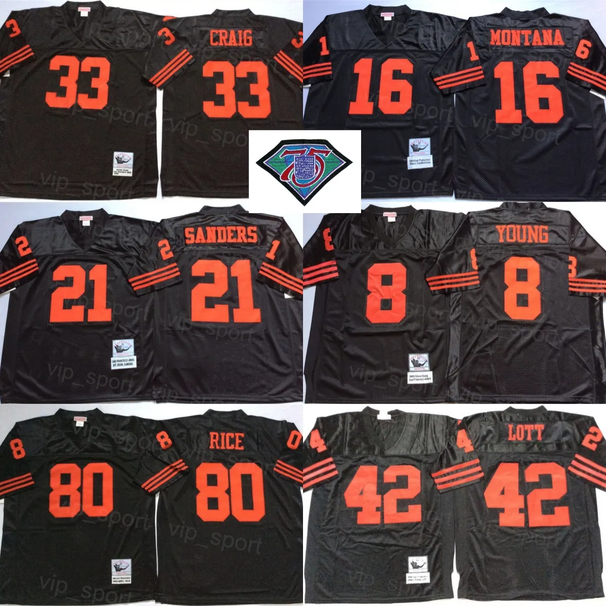 Vintage 1989 1994 Football 80 Jerry Rice Jerseys 8 Steve Young 16 Joe ...