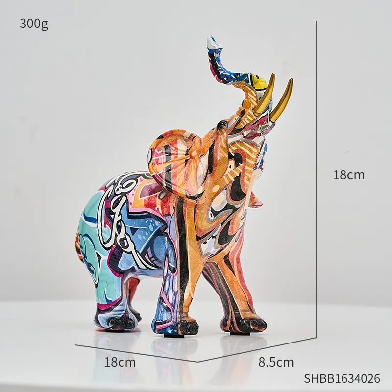 Objetos Decorativos Figuras Pintura Arte De Las Esculturas De Elefantes  Decoración Moderna Resina Estatua De Animales Nórdico Sala De Estar  Decoración Interior 230815 De 23,39 €