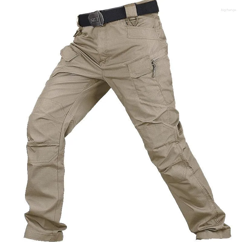 Erkek pantolon açık taktik su geçirmez kargo erkekler rahat elastik çok cebe dayanıklı jogger swat savaş askeri ordu pantolon