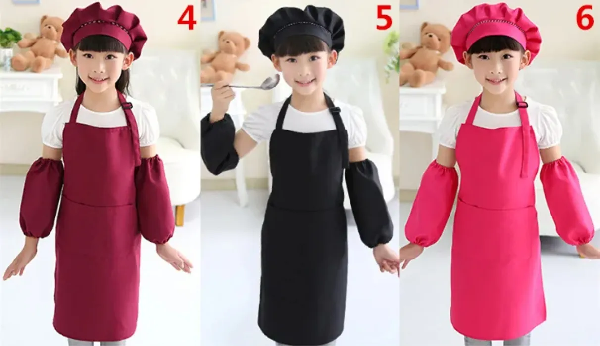 Kids Aprons Pocket Craft Cooking Baking Art Painting Kids Kitchen Dining Bib Children Aprons Kids Aprons A-0380