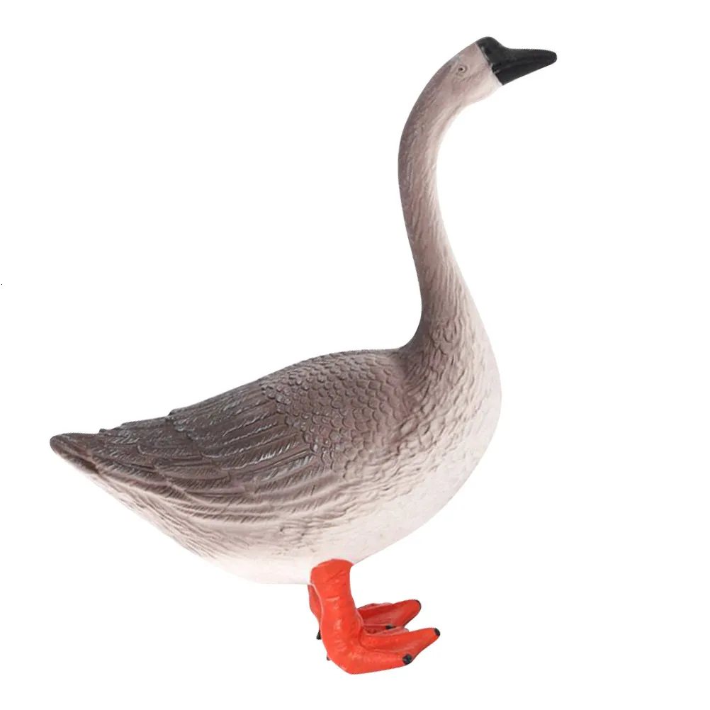 Decoratieve objecten Zwaan ornamenten Craft Decoratie Desktop Plastic Indoor Simulatie Goose Figurine Creatief standbeeld Outdoor Schattig 230815