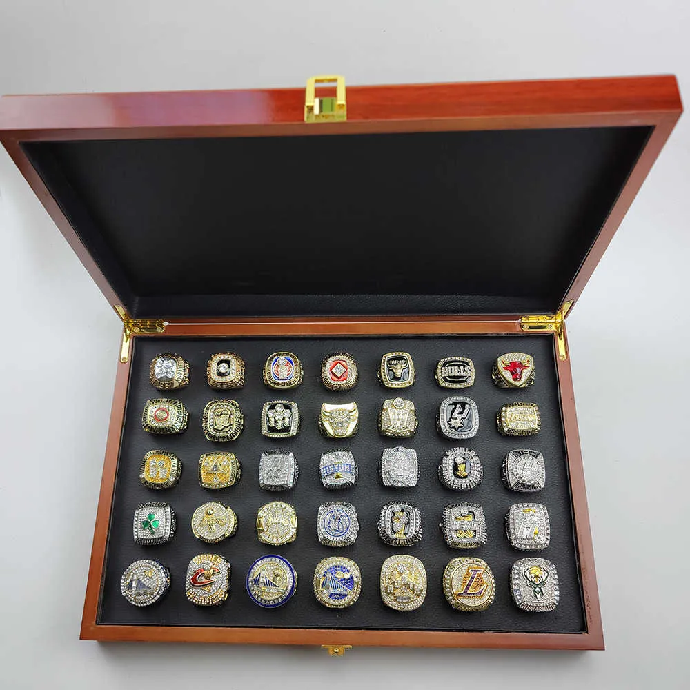 1987 2021 Basketball Championship Ring Set with 35 Gift Boxes