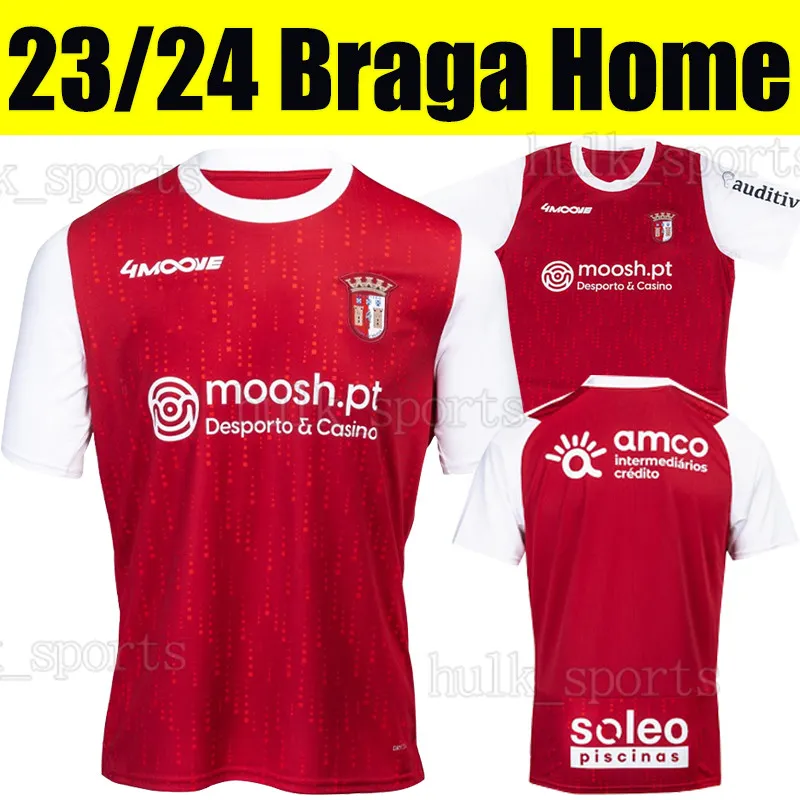 23/24 SC Braga Jerseys de fútbol 2023 2024 Camisetas de fútbol Sporting Clube de Braga Bruma Rony Lopes R.Horta Abel Ruiz Banza Pizzi Fonte Men UNIFORMOS