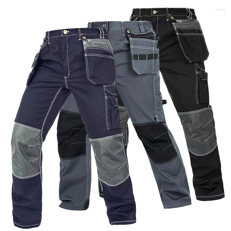 Мужские брюки Polycotton Cargo Work Worn осень осень рабочие брюки для мужчин Multi Pockets Workshop Mechaniz