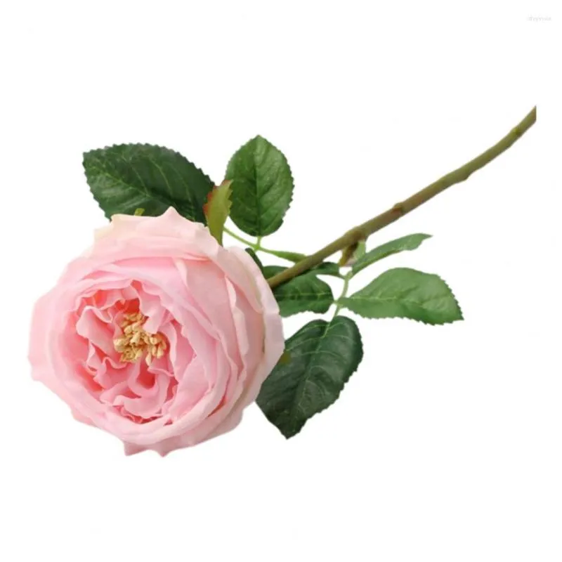 Decorative Flowers Artificial Peony Tea Rose Camellia Silk Fake Flower Flores For DIY Home Garden Wedding Decoration