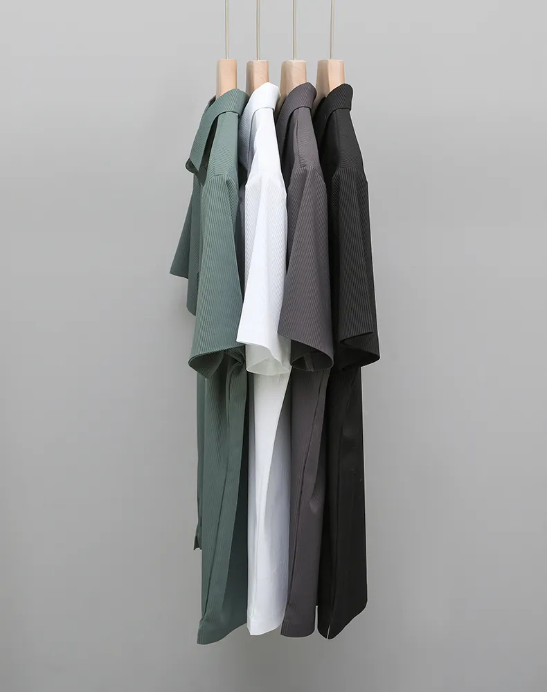 Textured Ice Silk Knit Polo Shirt