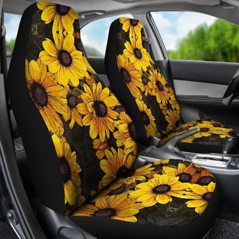 Sunflower seat cover set discount