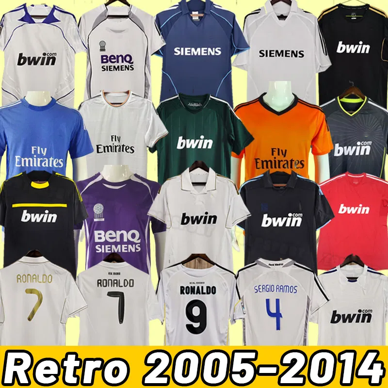 Kaka Benzema maillots de football rétro Ozil Di Maria ALONSO RONALDO MODRIC HIGUAIN Real Madrid classique maillot de football vintage05 06 07 08 09 10 11 12 13 14 2005 2006 2010 2011