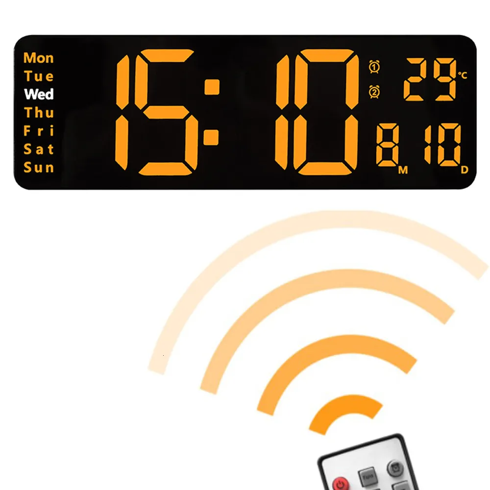 Digital LED Wall Digital Clock For Bedroom With Calendar And Temperature  Display For Bedroom, Living Room, Table, And Desktop Decoration 230815 From  Ning010, $14.22 | DHgate.Com