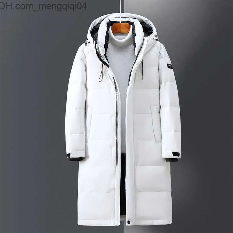 Men's Jackets 2023 men's winter jacket hood feather puff white duck long down jacket men's black park jacket warm autumn Dack thick casual top Z230816