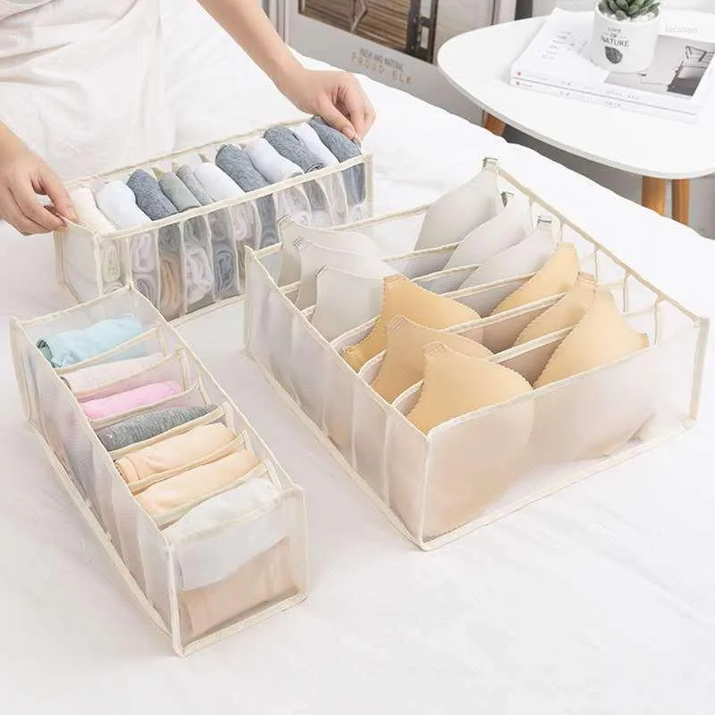 Bolsas de armazenamento Organizador de armário para meias de roupas íntimas Caixas de divisor de caixa de casa Divisão Divisão Divis