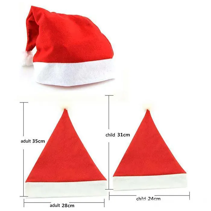 Santa Hat Ultra Soft Plush Cosplay Christmas Hats New Year Decoration Adults Kids Xmas Home Garden Party Hats