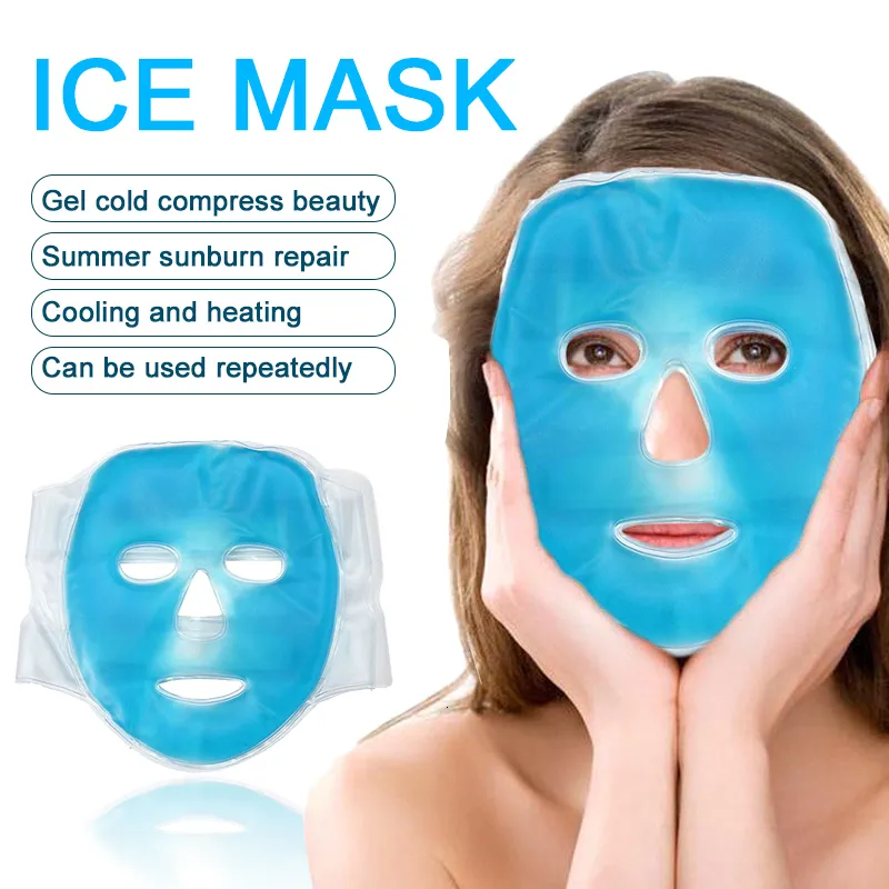 Andra massageartiklar vibratorer Ice Gel Face Mask Cold Anti Wrinkle Relieve Fatigue Skin Commoning Spa Therapy Pack Cooling Massage Care 230815