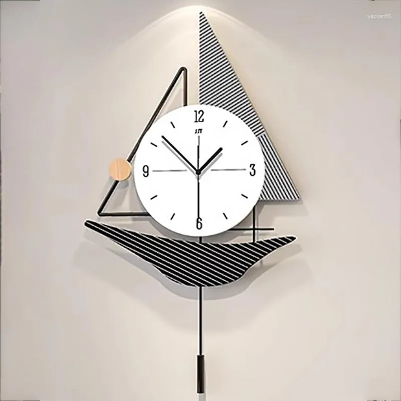 Väggklockor hemnålar klocka vardagsrum elegant vitt kök stort 3D mekanism modern design reloj de pared dekor