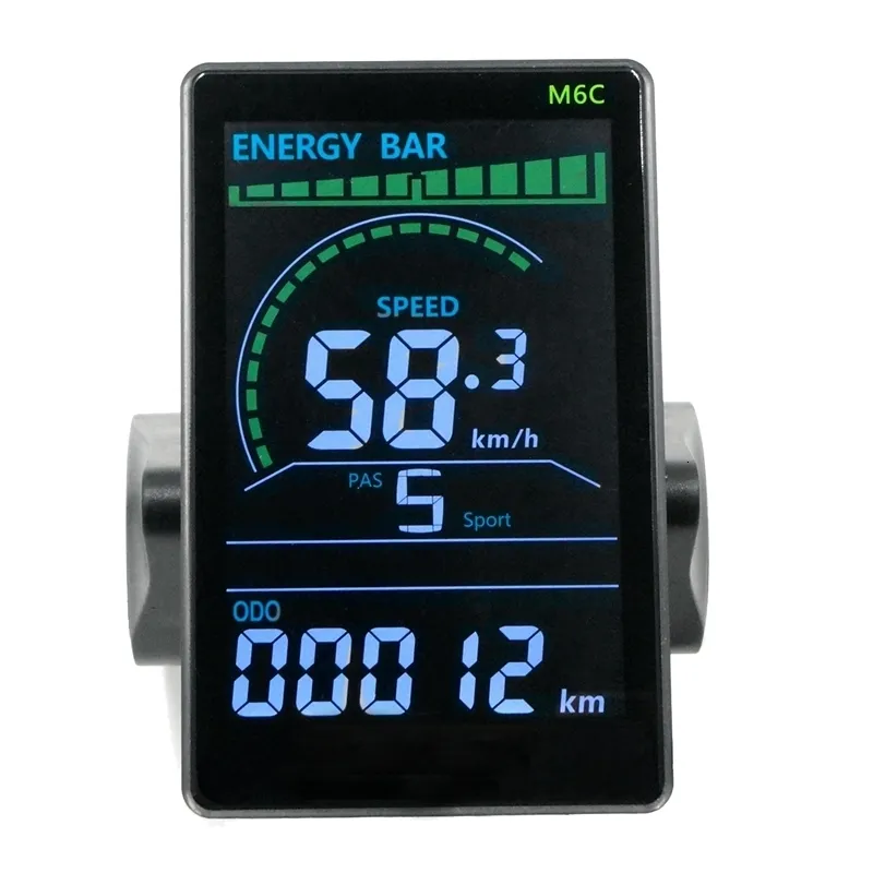 Cykeldatorer LCD Display ABS M6C 24V 36V 48V 60V E Scooter Panel Color Screen With USB för Mountain Electric 230815