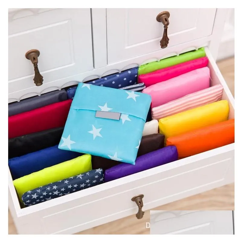 Stume da stoccaggio 35x55 cm grande negozio pieghevole Oxford borse di drogheria riutilizzabile per droghe per drop drop drop home Garden HouseKee Organization Dhxdz