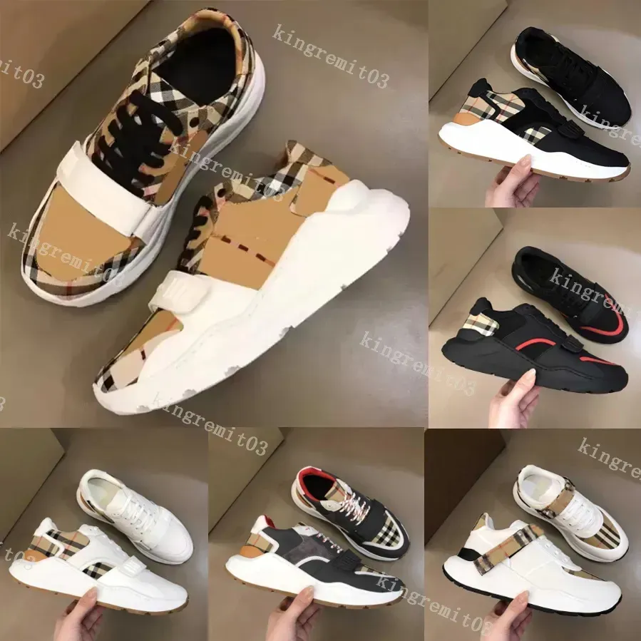 Designer sneakers män skor randig vintage sneaker kvinnor herr casual skor kontrollerar mode gitter varumärke sko män utomhus klassiska tofs lägenheter med låda