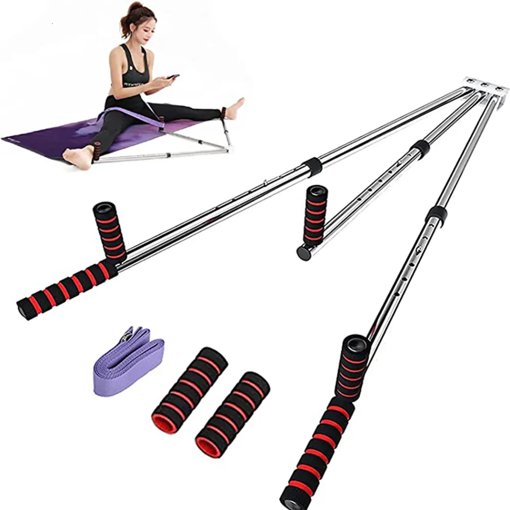 Hand Grippers 3 Bar Leg Stretcher Adjustable Split Stretching Machine Stainless Steel Home Yoga Dance Exercise Flexibility Training Equipment 230816