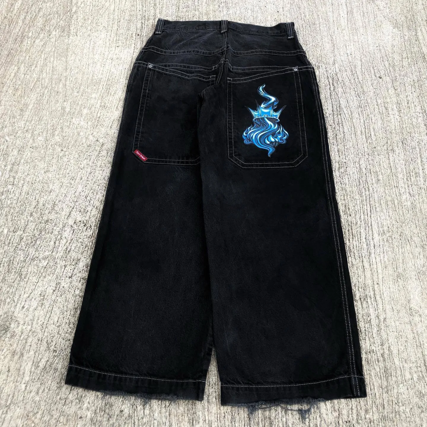 JNCO Y2K Cobra Graphic Print Mens And Womens Black Witchery JNCO Y2K Cobra Graphic Print Mens And Womens Black Witchery