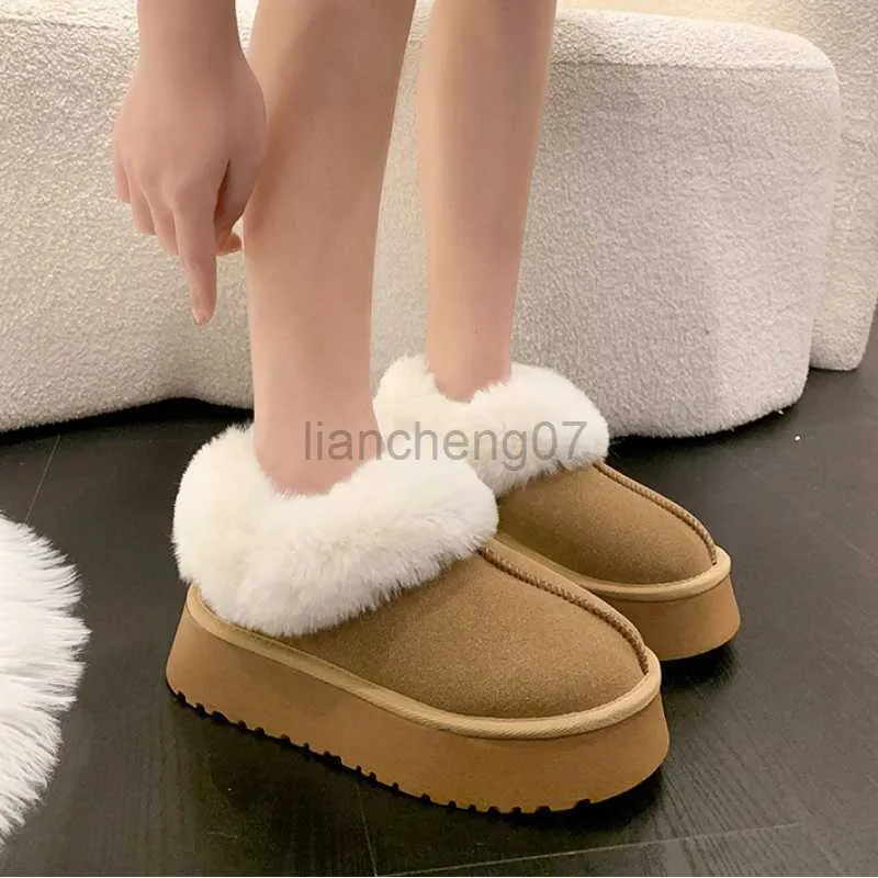 Boots Boot Women 2023 Winter Plush Snow Boots Faux Suede Cotton Platform Boots Fur Blush Plush Boots for Women Botas Mujerl0816