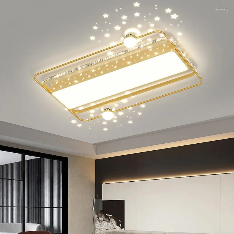 Kronleuchter moderne nordische einfache Atmosphäre Home Golden Decken Dekoration Lampe Wohnzimmer LED Ring House Kombinationspaket