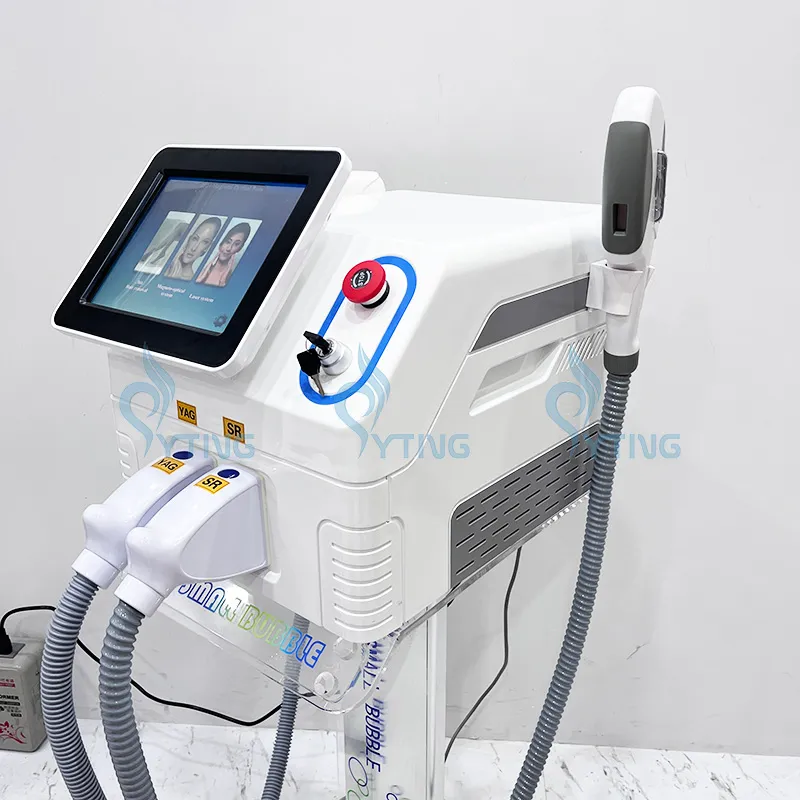 OPT IPL Laser Hair Removal Machine Elight Nd Yag Tattoo Removal RF Skin Lift Multifunction 2 in 1 Eyebrow Remover Pigment Acne Therapy