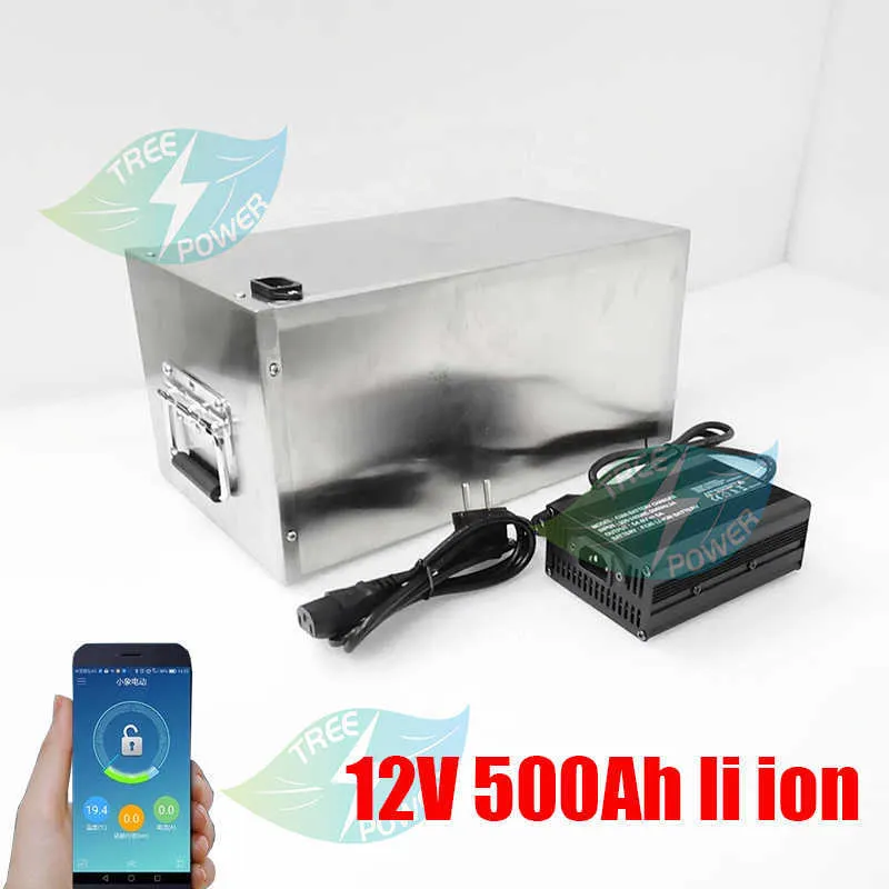 RV Camper Battery 12V 500AH 600AH Grote capaciteit Lithium Lipo Li Ion Batterij voor 1000W 2000W RV Motorhome Solar+20A Charger