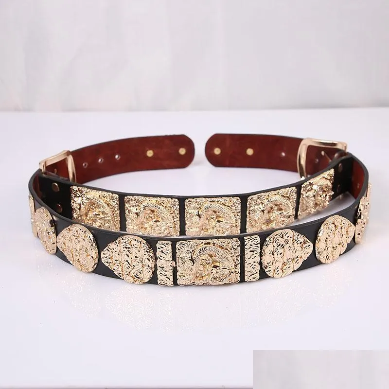 Andere evenementenfeestjes 2021 Ancient Chinese Hanfu Belt Metal Rivet Women Round Spike -pikjes Punk eenvoudige decoratieve tailleband fo dh8kc