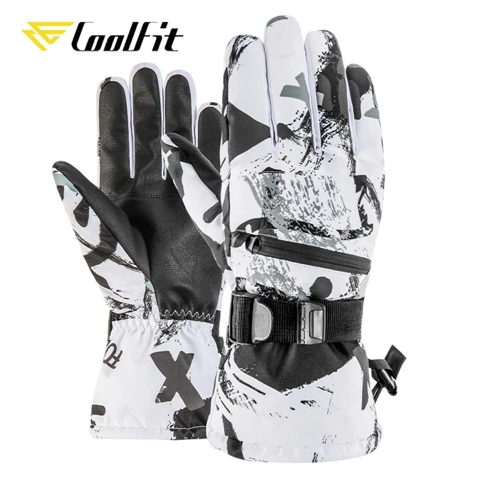 Pięć palców rękawiczki Coolfit mężczyźni kobiety narciarstwo ultralekkie wodoodporne zimowe ciepłe snowboard motocyklowe motocyklowe śnieg Hydroofowe rękawiczki 230816