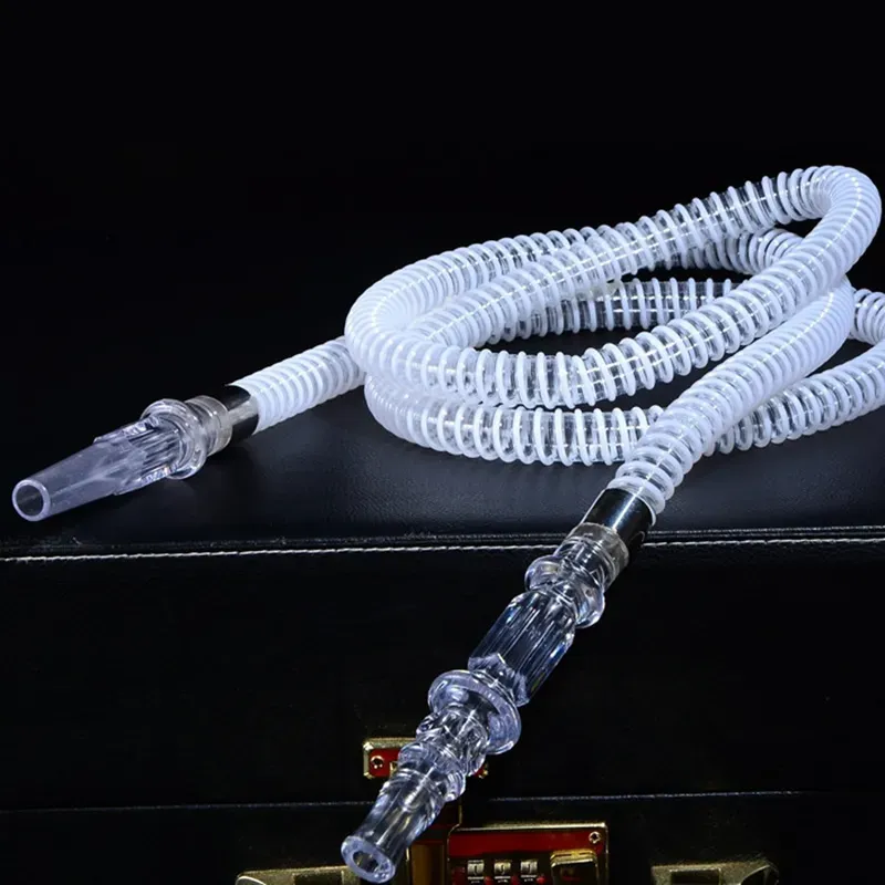 Acrylic Shisha hookah Hose Smoking Transparent Clear Silicone Sheesha Tube 1.7m Shisha Narghile Accessories Portable