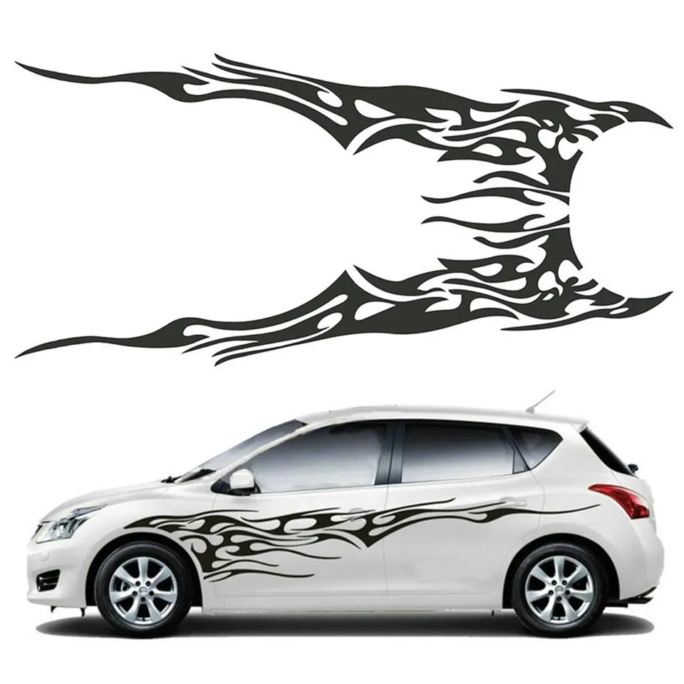 2pcs ملصقات فينيل شاملة للسيارة ، رسومات كبيرة ، ديكور ديكور DIY 210 5x48cm282q