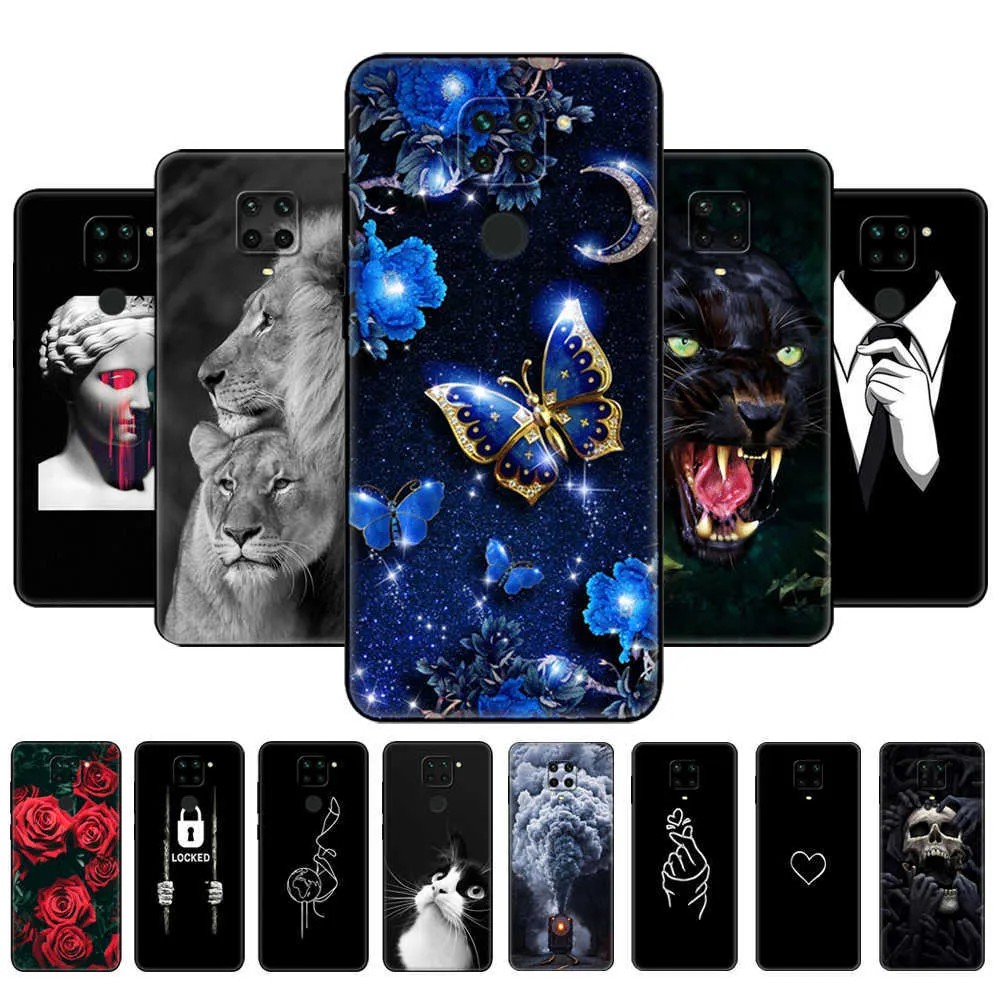 För Xiaomi Redmi Note 9s Case Note 9 Soft Silicon Phone Cover för Redmi Note 9 Pro Back Note9s Note9Pro Note9 Bag Black TPU Case