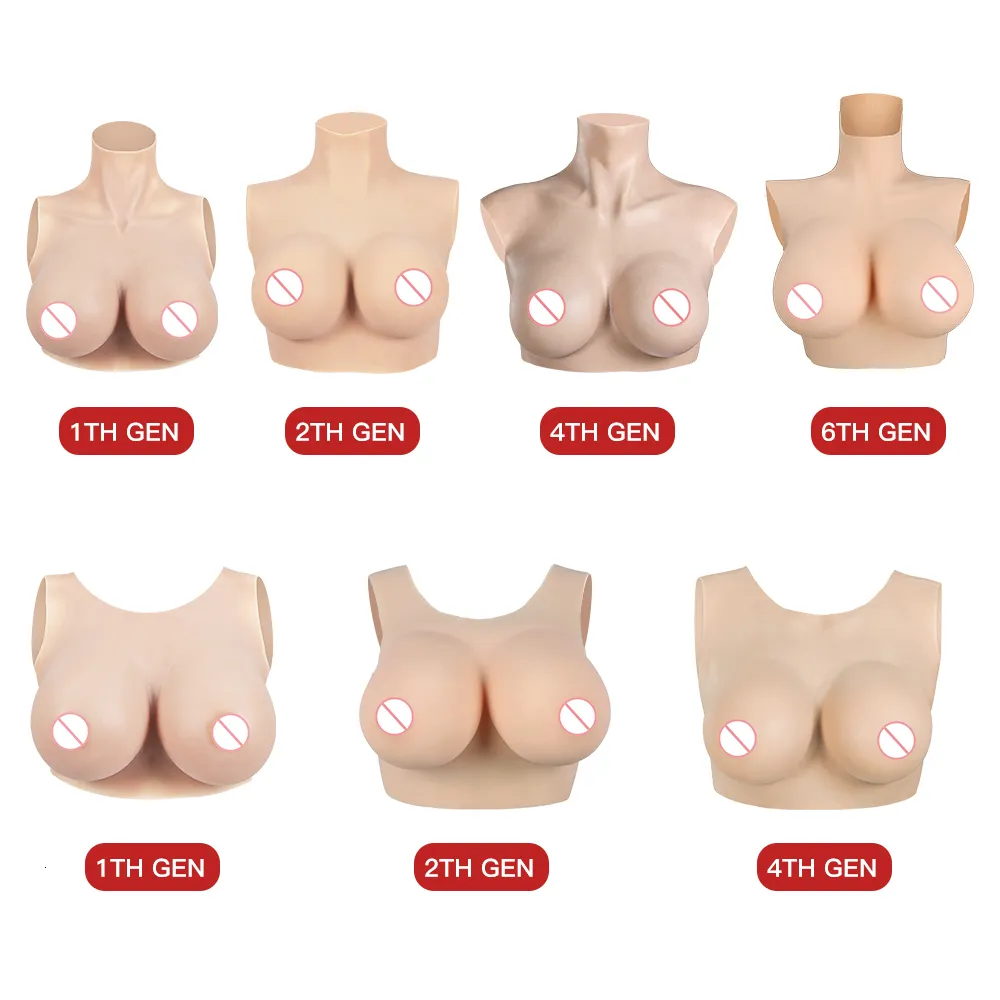 Breast Form KOOMIHO CDE Cup Fake Silicone Breast Forms Breathable Huge Boob Silicone Transgender Drag Queen Shemale Crossdresser Big Chest 230815