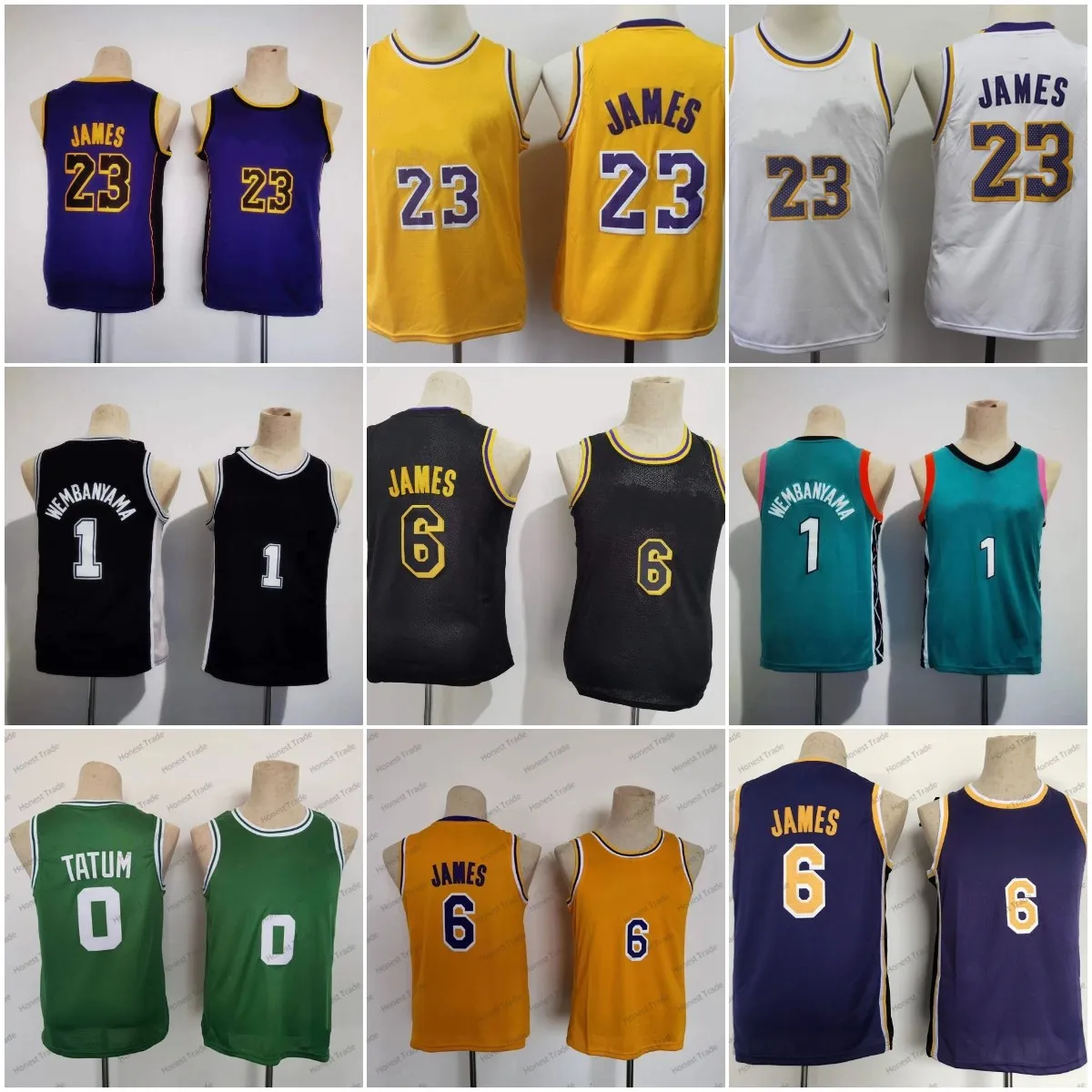 Men Kids Youth James 30 Curry Basketball Jersey Giannis Larry Bird Vince Carter Iverson Durant Victor Wembanyama Stitched Youth Basketball Jerseys Retro 0 33 3 15 6 23
