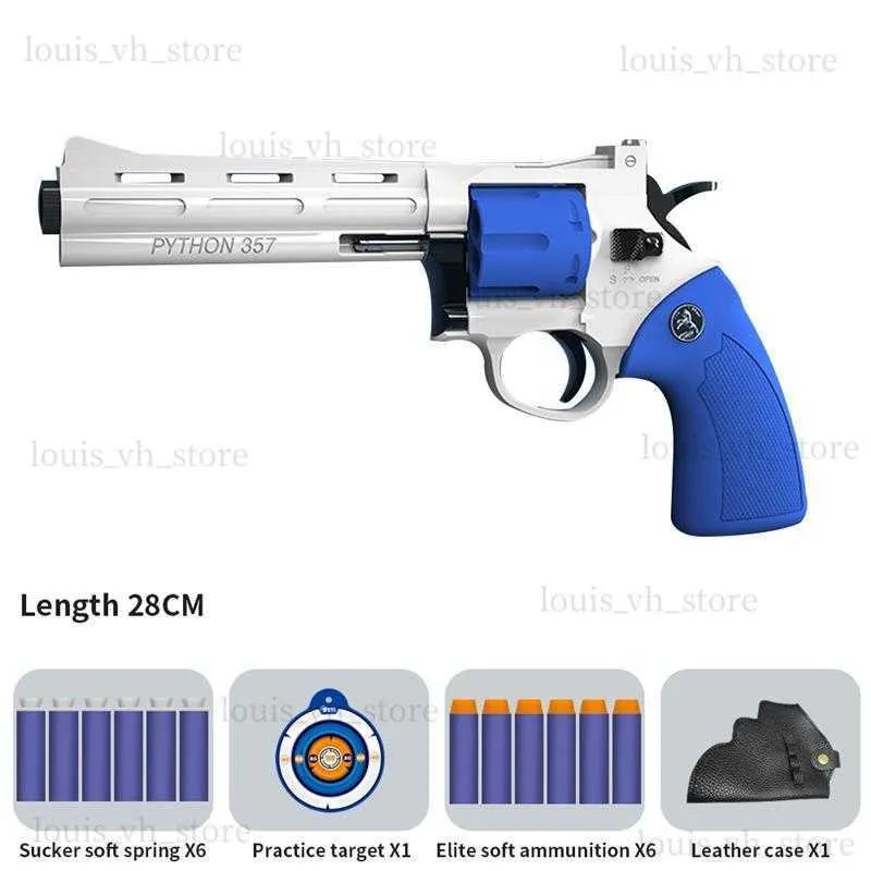 Revolver Airsoft Gun Pistol Shell Ejecting Throwing Soft Bullet Gun Toy for  Boys Weapon Shooting Game Outdoor CS