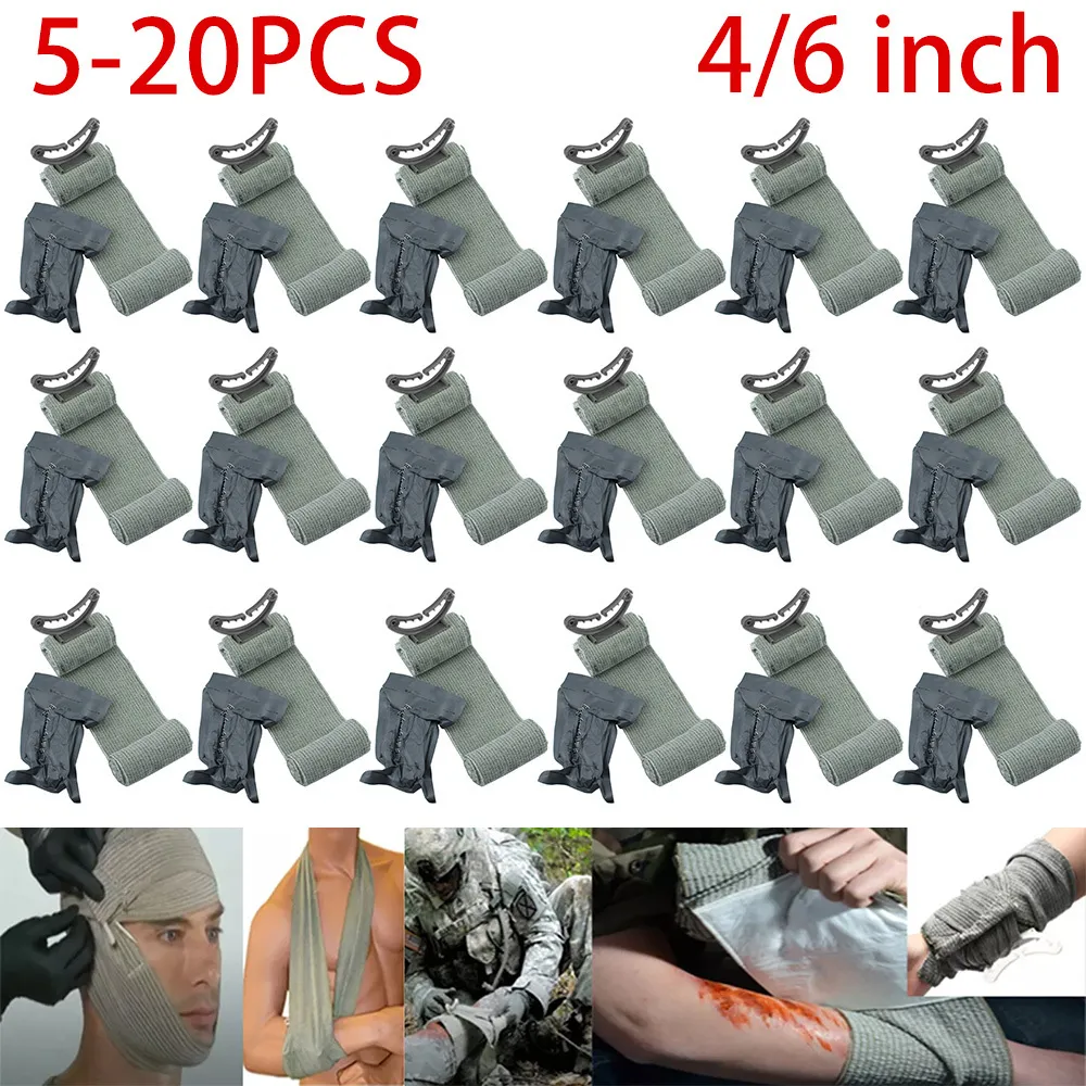 Gadgets ao ar livre 520pcs Bandagem Ferida Resgate Batalha Sobrevivência Israel Aid Galze de emergência Cuidado Combate 230815