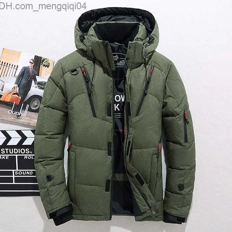 Men's Jackets Men's white duck down jacket warm mask thick buffered jacket men's casual coat high-quality warm coat winter park men's Z230816