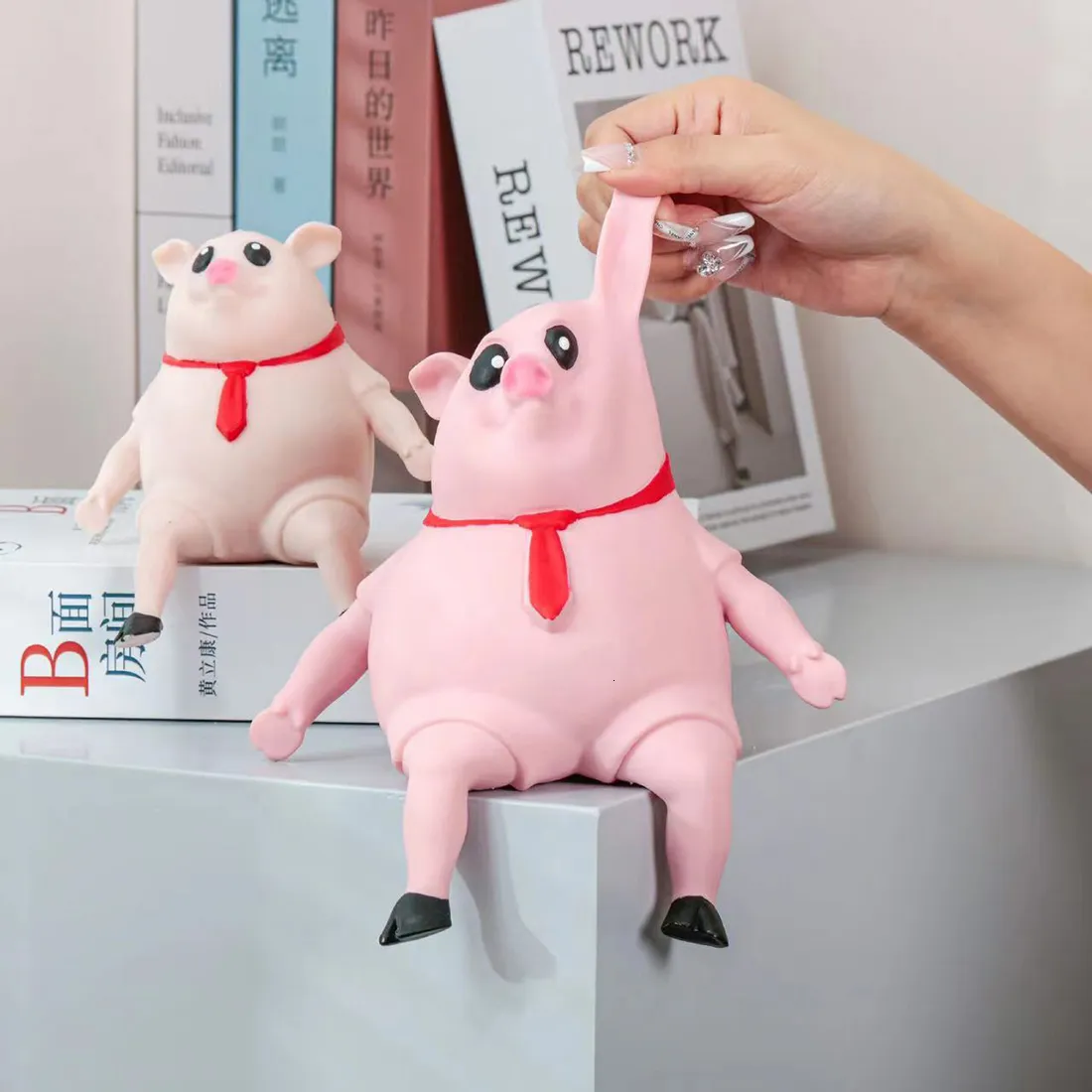 Decompression Toy Funny Pig Decompression Squeeze Toy Slow Rebound TPR Piggy Doll Stress Relief Toys Kids Interesting Gifts For Toddlers 230816