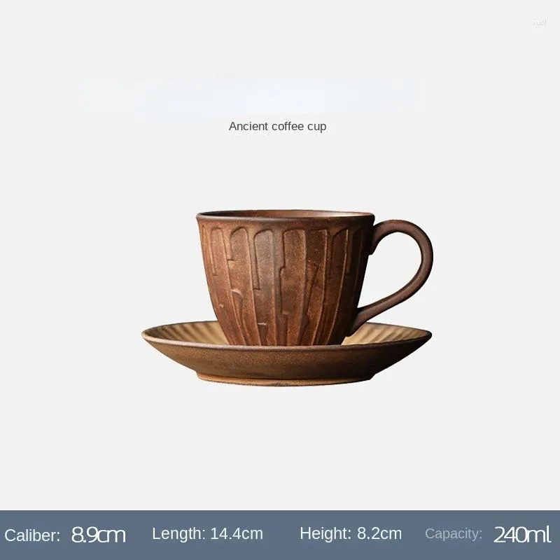Coffee Tea Sets Japanese Retro Set Creative Stoare Ceramic Handmade Cup Mug