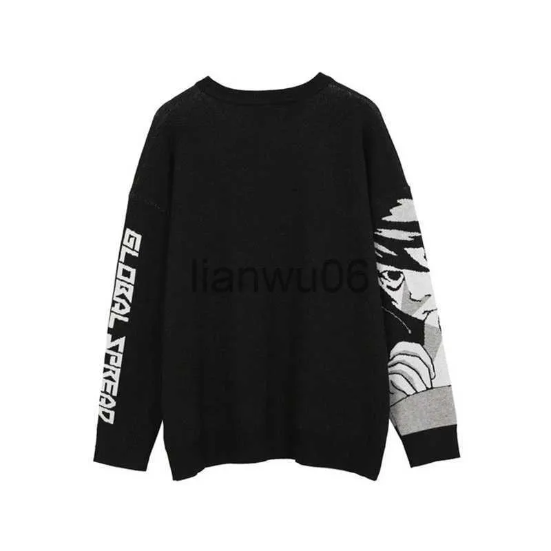 Vintage Japanese Anime Death Note Print Knitted Sweaters For Men And Women Hip Hop Streetwear Harajuku Oversized Pullover Sweater J230806 From Lianwu06 43.56 DHgate.Com