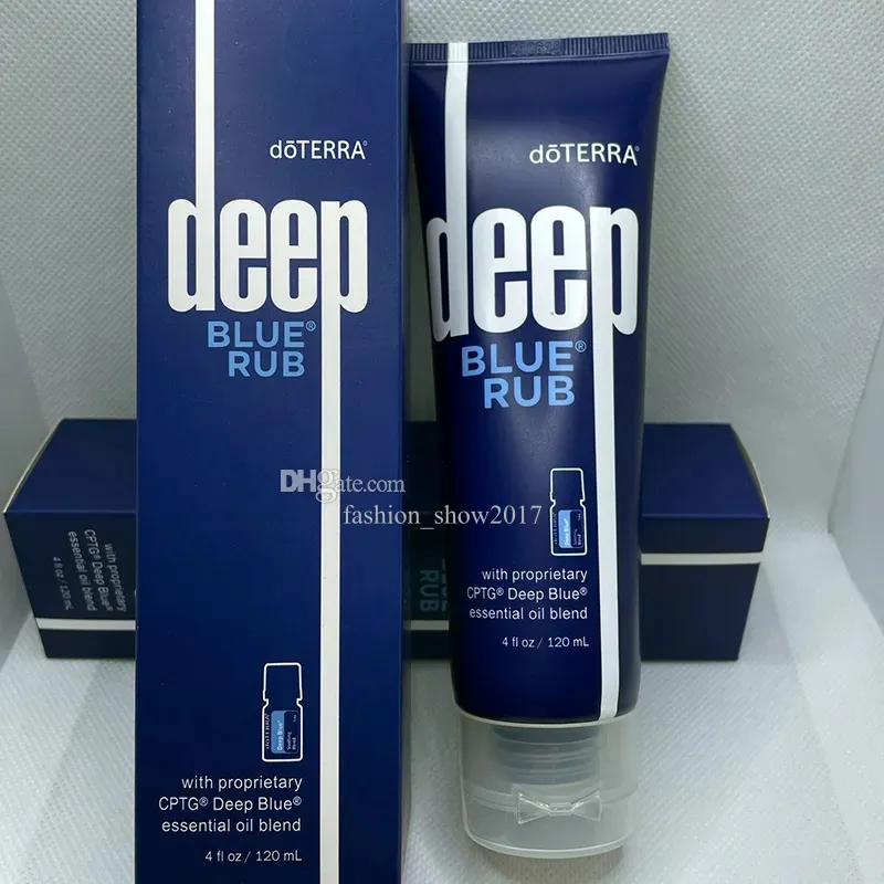 Deep Blue Rub 120 مل من الأساس التمهيدي للجلد الجسد العناية بالوجه هو غسول الزيت الأساسي للترطيب الكريمة الموضعية 4 أوقية