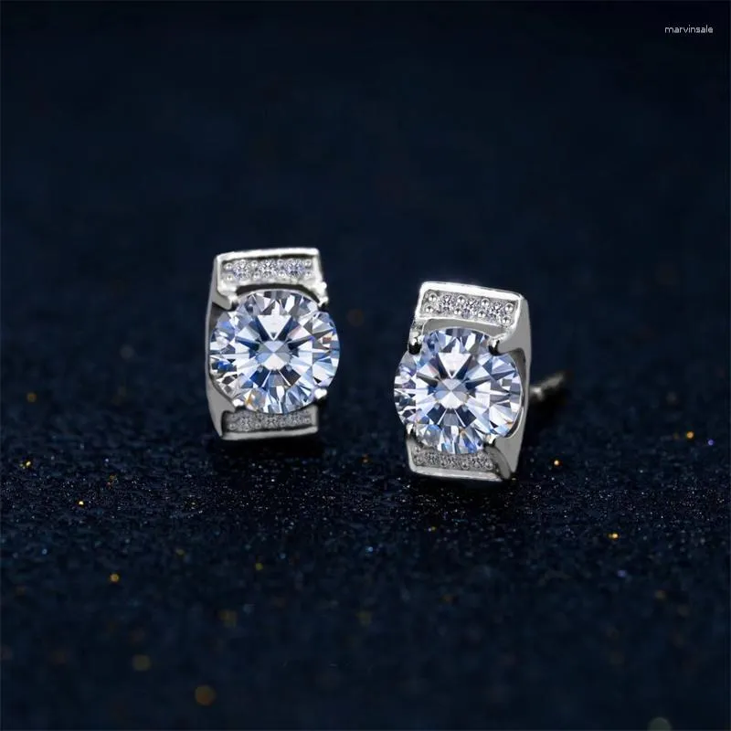 Studörhängen S999 Silver Color Zircon Stone Fashion Jewelry Korean for Women Girl Party Wedding 2023